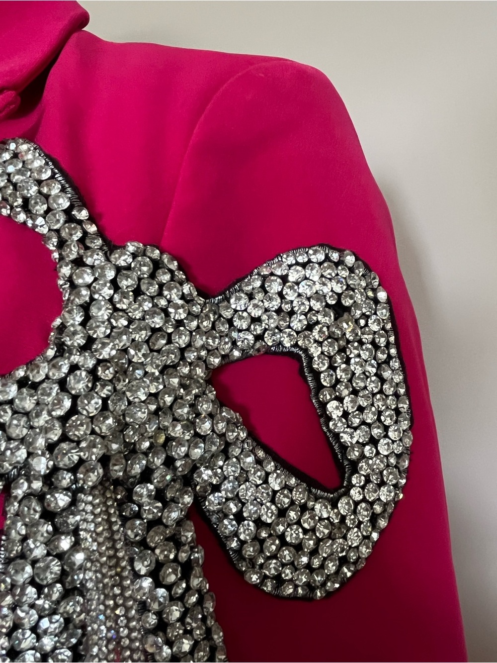 NWT Beulah Style Hot Pink Embellished Bow Jacket/Blazer Size Medium - Picture 4 of 16